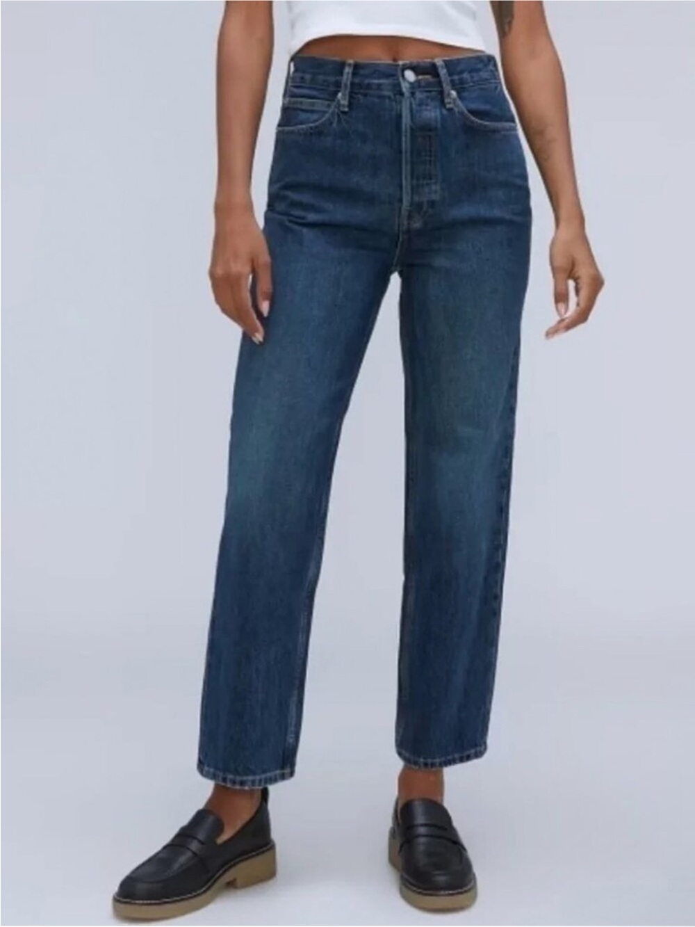 Everlane 90’s High Way Jean in Medium Blue Wash